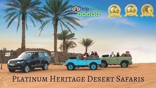 Highlights of Platinum Heritage Desert Safaris in Dubai  2018 [upl. by Anahpets885]