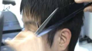 Shortlayered haircut for a young guyPart 1SWITCHSCISSORS [upl. by Eiznek]