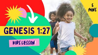 Kids Bible Devotional  Created in Gods Image  Genesis 127 [upl. by Tillio]