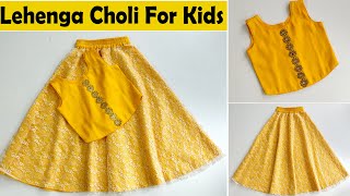 Lehenga Choli For Kids  Cutting And Stitching  English Subtitles  Stitch By Stitch [upl. by Carlynn]