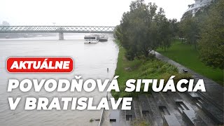 AKTUÁLNE Popadané stromy a kritická výška Dunaja Situácia v Bratislave sa stupňuje [upl. by Norreht597]