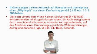 Gutachtenstil 2  verschachtelte Anwendung des Gutachtenstils  ein Fall aus dem Zivilrecht BGB AT [upl. by Woodruff427]