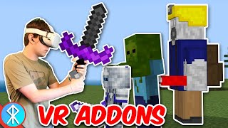 Trying ADDONS In VR Minecraft Mods [upl. by Hussein611]