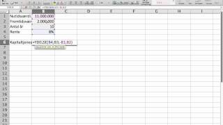 Opgave 08  kapitalværdi annuitet og intern rentefod [upl. by Schnell]