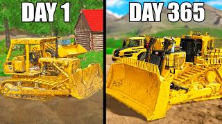 I SPENT 365 DAYS BUILDING A GOLD MINE WITH 0 AND A TRUCK  SURVIVAL GOLD [upl. by Dlarrej]