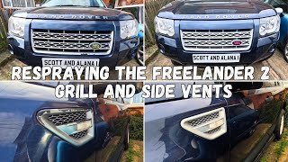 Respraying The Land Rover Freelander 2 Front Grill And Side Vents [upl. by Noemis]