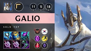 Galio Top vs Sion Legendary  KR Grandmaster Patch 1419 [upl. by Imoan]