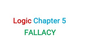 logicfreshman Chapter 5 Fallacy fallacy bonanzawisdom EthiopianEducation freshman logic [upl. by Town]