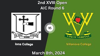 AIC Iona College v Villanova College Round 6 2nd XVIII 8324 [upl. by Rollet680]