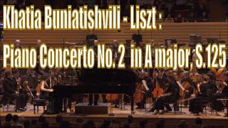 Khatia Buniatishvili  Liszt  Piano Concerto No 2 in A major S125  Concert in Paris [upl. by Ymarej]