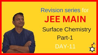 JEE MAIN REVISION SERIES  DAY 11 SURFACE CHEMISTRY PART1 IIT  NEET  KVPY SHIVANAND UPADHYAY [upl. by Beaufort189]