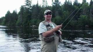 Androscoggin River NH Fly Fishing Alder Fly and hexagenia hatch [upl. by Tiffanle]