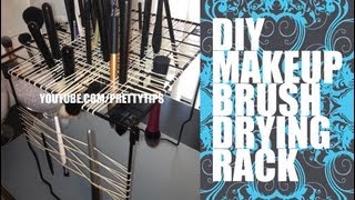 Makeup Brush Drying Rack  Easy DIY [upl. by Moulden994]