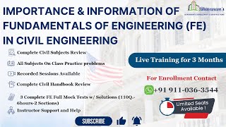 Importance and Information of Fundamentals of Engineering FE in Civil Engineering [upl. by Ragan]