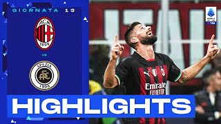 MilanSpezia 21  Un Giroud spaziale fa impazzire San Siro Gol e Highlights  Serie A TIM 202223 [upl. by Yztim114]