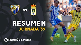 Resumen de Málaga CF vs Real Oviedo 00 [upl. by Noraed]