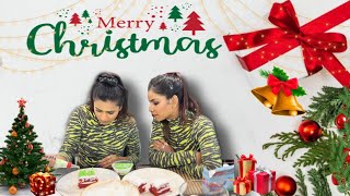 Christmas special cake 🎅 amp No hands eating challenge 🤪  Rugima  gimaashi [upl. by Male]