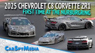 2025 Chevrolet C8 Corvette ZR1 Prototype Starts Testing At The Nürburgring With Stunning Sound [upl. by Bolme818]