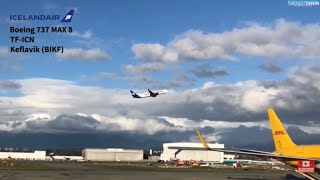 YVR Departures Icelandair New Livery Boeing 737 MAX 8 TFICN Keflavik BIKF RWY 08R [upl. by Llehcear]