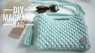 DIY Macrame Bag  Torebka ze sznurka [upl. by Nickolaus]