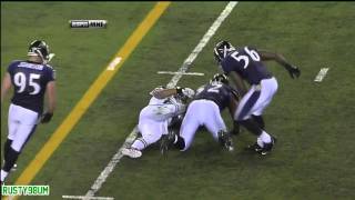 Ray Lewis Tackles Dustin Keller HARD [upl. by Haonam900]