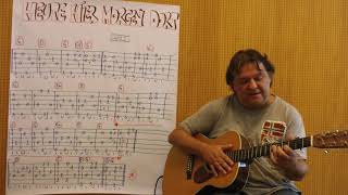 Fingerstyle Guitar Lesson  167 HEUTE HIER MORGEN DORT Hannes WaderGary Bolstad [upl. by Leddy]