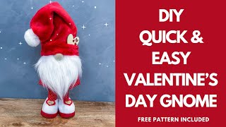 Quick and Easy DIY Valentines GnomeGnome with Arms and Legs [upl. by Goldston]