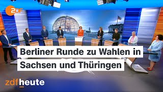 Spitzenpolitiker der Parteien zu den Ergebnissen der Landtagswahlen in Sachsen und Thüringen [upl. by Alilak]