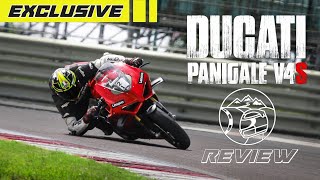 Exclusive 2023 Ducati Panigale V4S Review  MotoGP 🚀 for the road  Sagar Sheldekar Official [upl. by Nylyoj]