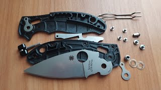 Spyderco Manix 2 Lightweight disassembly  розбирання ножа Spyderco Manix 2 Lightweight [upl. by Selemas252]