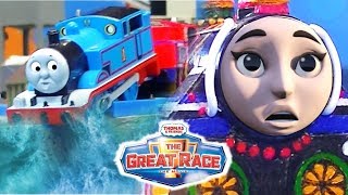 Ashima Rescues Thomas Slow Motion  TrackMaster Ashima  The Great Race  Thomas and Friends Movie [upl. by Eseekram]