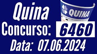 RESULTADO da QUINA 6460 [upl. by Narhem]