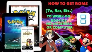 OUTDATED How to get roms7z rar etc to work with NDS4iOS ON iOS 13 and BELOW [upl. by Chernow480]