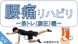 【腰痛リハビリ】～筋トレ（腹圧）編～ 理学療法士が腰痛用の腹筋運動（ドローイン）をご紹介 [upl. by Atokad234]