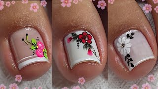 Diseños de uñas para PIES UÑAS DE PIES DECORADAS 🦶💅😍 [upl. by Fitzger874]