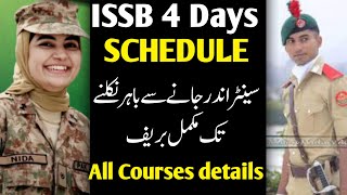 ISSB 4 Days Schedule  PMA  LCC  AirForce  Navi  Full brief [upl. by Eleahcim]