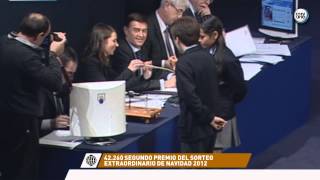 42260 SEGUNDO PREMIO DEL SORTEO DE NAVIDAD 2012  1250000 EUROS [upl. by Sonni]