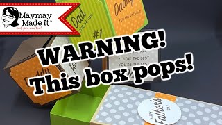 DIY Pop Up Cube Surprise Box Tutorial for Dad [upl. by Adnahsed]