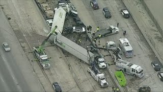 Massive 70100 vehicle pileup in Fort Worth Texas [upl. by Ynad]