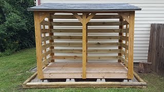 Building a Firewood Shed to Store 34 Face Cords [upl. by Yasdnyl]