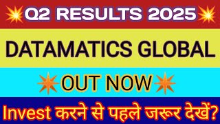 Datamatics Q2 Results 2025 🔴 Datamatics Results 🔴 Datamatics Share Latest News 🔴 Datamatics Share [upl. by Akienahs]