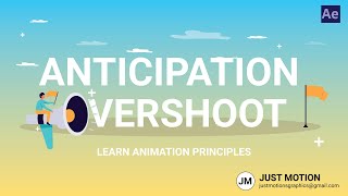 Anticipation and Overshoot Tutorial  After Effects Bounce Effect  Simple Logo Animation [upl. by Leunad]