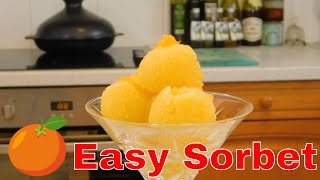 How To make Sorbet Dairy free sorbet only 2 ingredients Easy Orange Sorbet 🍊🍊🍊🍊🍊 [upl. by Lashoh906]