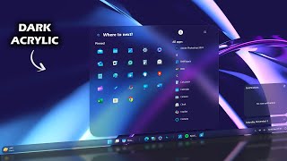 How to Get the New Dark Acrylic Taskbar Action Center amp the Start Menu in Windows 11 [upl. by Atiloj]