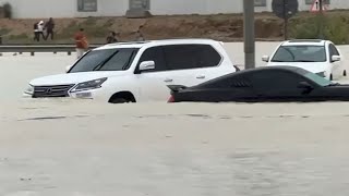 Floods in Dubai  Raw video [upl. by Hajar]