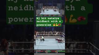 Mj hit natalya neidhart with a powerslam 🔥💪🥊 [upl. by Aral]