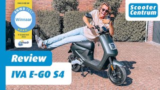 BEST GETEST ANWB 2022 🏆  ELEKTRISCHE SCOOTER  IVA EGO S4  ALLE DETAILS REVIEW [upl. by Courtenay]