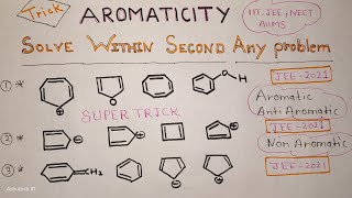 Aromaticity का कोइ भी Questions solve हो जाएंगे इस Trick se  Best trick On Aromaticity IIT NEET [upl. by Lacey]