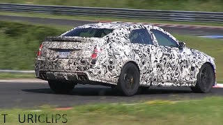 2016 Cadillac CTSV spied testing on the Nürburgring [upl. by Anairotciv]