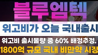 블루엠텍 주가전망 1015 위고비가 오늘 국내출시 위고비 출시물량 중 60 배정추정 1800억 규모 국내 비만약 시장 [upl. by Arries]